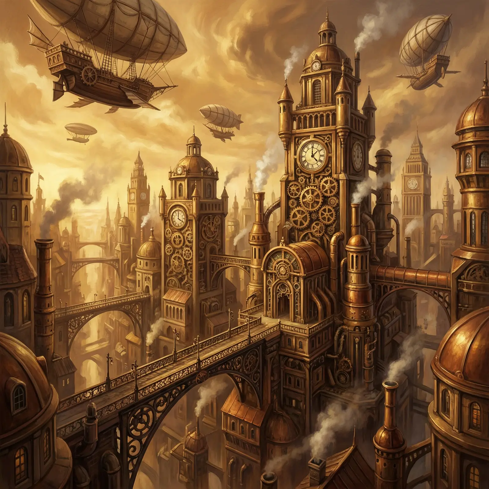 非凡娱乐 - 蒸汽朋克机械城市鸟瞰